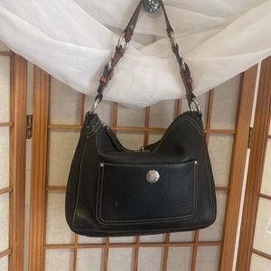 Authentic Coach dark brown Handbag out of snap pocket inside pocket